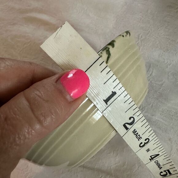 Apple Baker The Workshops Of Gerald E. Henn Green Spongeware Set of 2 - Picture 7 of 9